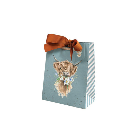 Wrendale Daisy Coo Highland Cow Small Gift Bag