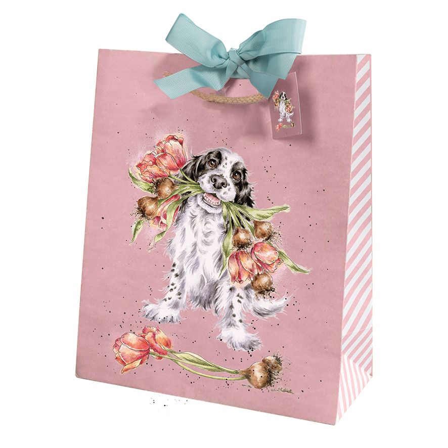 Wrendale Blooming With Love Spaniel Large Gift Bag