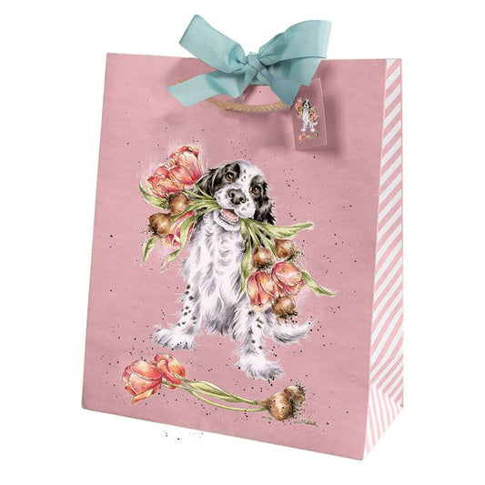 Wrendale Blooming With Love Spaniel Large Gift Bag