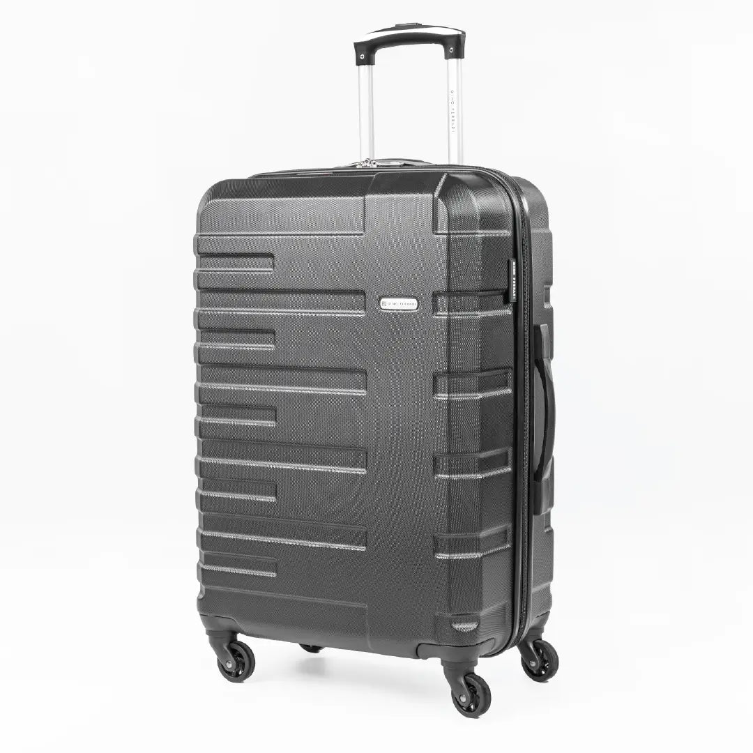 Gino Ferrari Tourer lightweight hard shell wheeled suitcase with spinner wheels in black