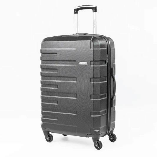 Gino Ferrari Tourer lightweight hard shell wheeled suitcase with spinner wheels in black