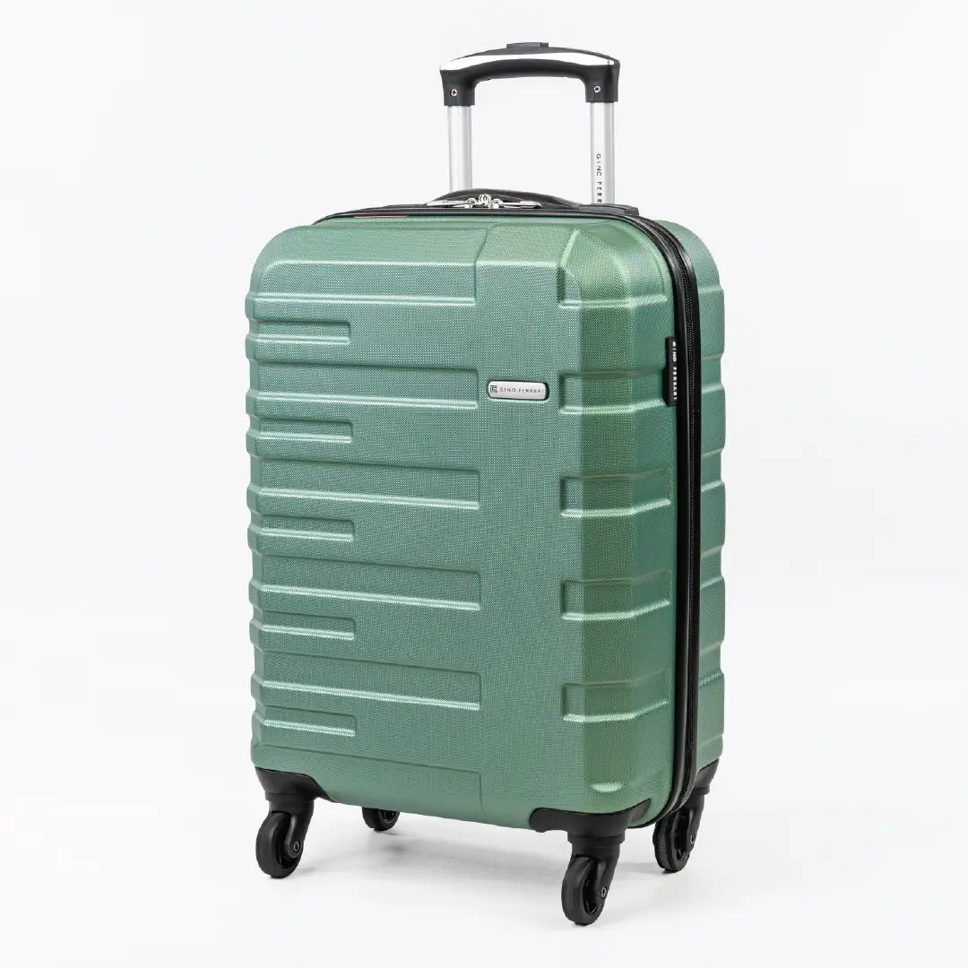 Gino Ferrari Tourer lightweight hard shell wheeled suitcase with spinner wheels in green