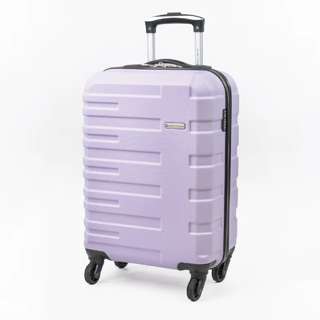 Gino Ferrari Tourer lightweight hard shell wheeled suitcase with spinner wheels in purple
