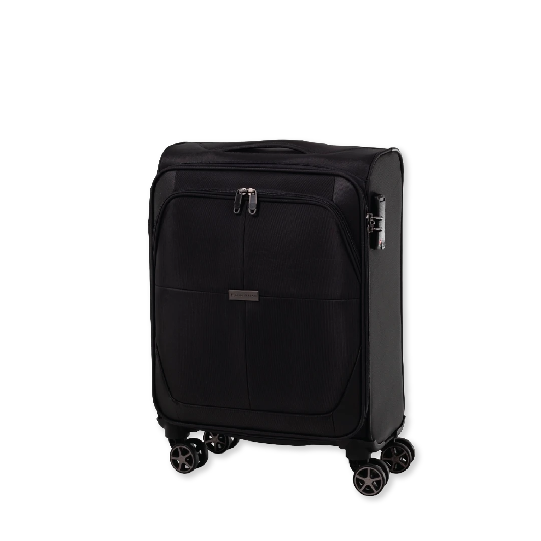 Gino Ferrari Omis lightweight softsided suitcase with 8 spinner wheels and retractable handle