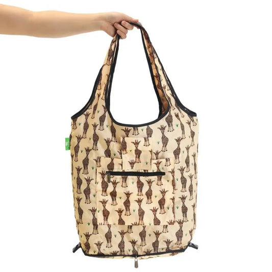 Eco Chic Removable Giraffe Trolley Shopping Bag
