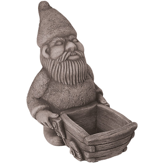 Willowstone Antique Grey Gnome & Cart GN03AG