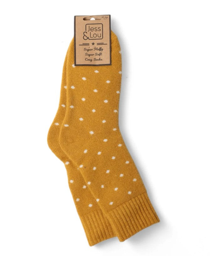 Jess & Lou Delightful Dots Ribbed Socks