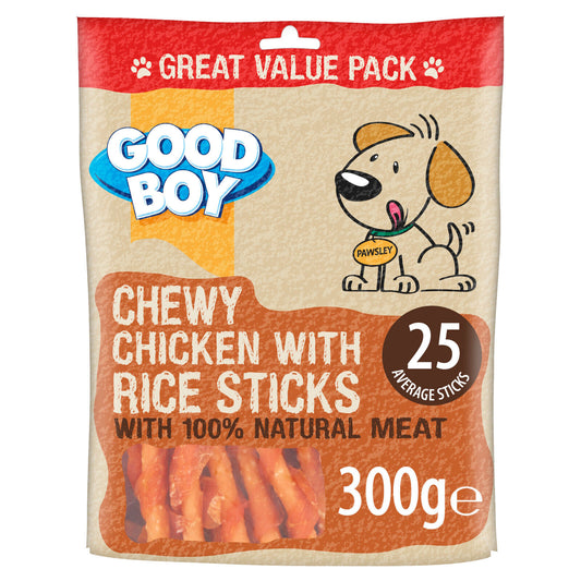 Good Boy Dog Chicken & Rice Sticks 300g