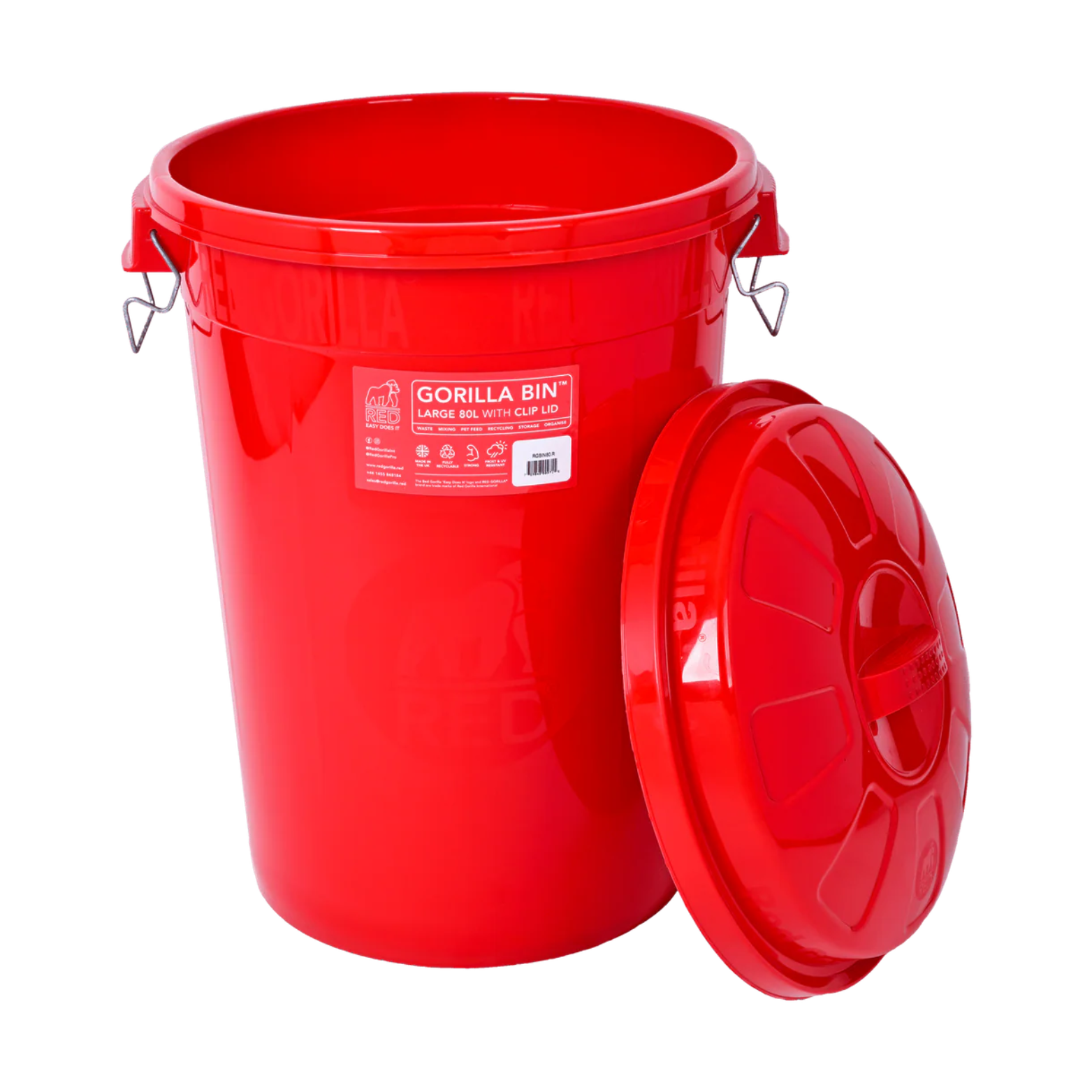 Gorilla Bin 50L Red