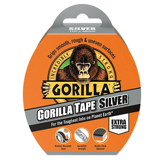 Gorilla Cloth Tape Silver 11m
