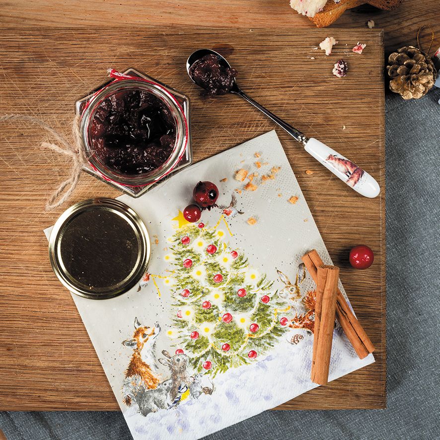 Wrendale 'Oh Christmas Tree' Woodland Animals Napkin - lunch size