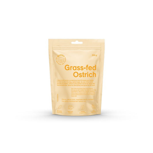 PetBuddy Grass Fed Ostrich Dog Treats 200g
