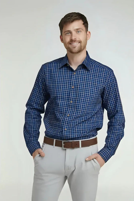 Double Two Tattersal Check Shirt