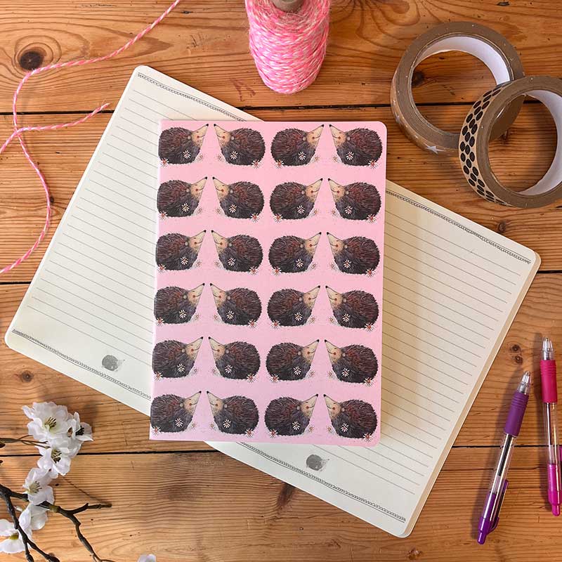 Alex Clark Happy Hedgehogs Large Soft Notebook