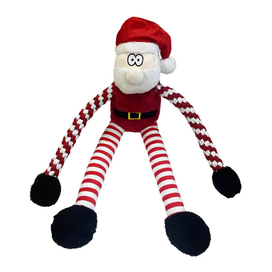 Happy Pet Dog Toy Stripey Santa