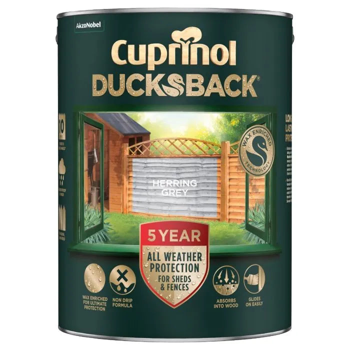 Cuprinol Ducksback Multi-Surface Exterior Shed & Fence Treatment Wood Paint