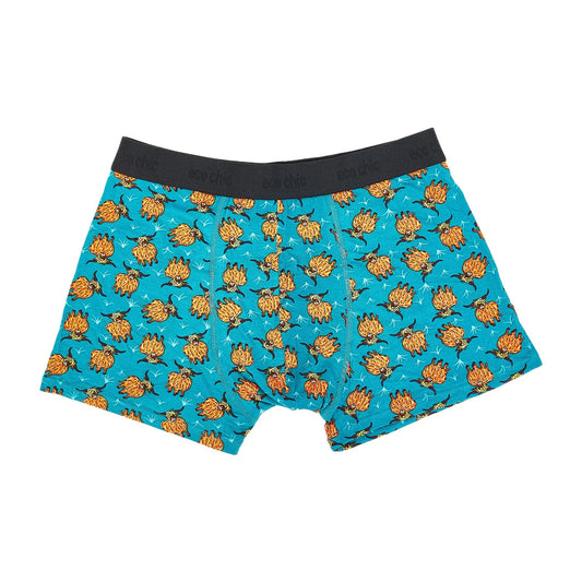 Eco Chic Eco-Friendly Bamboo Boxers Highland Cow