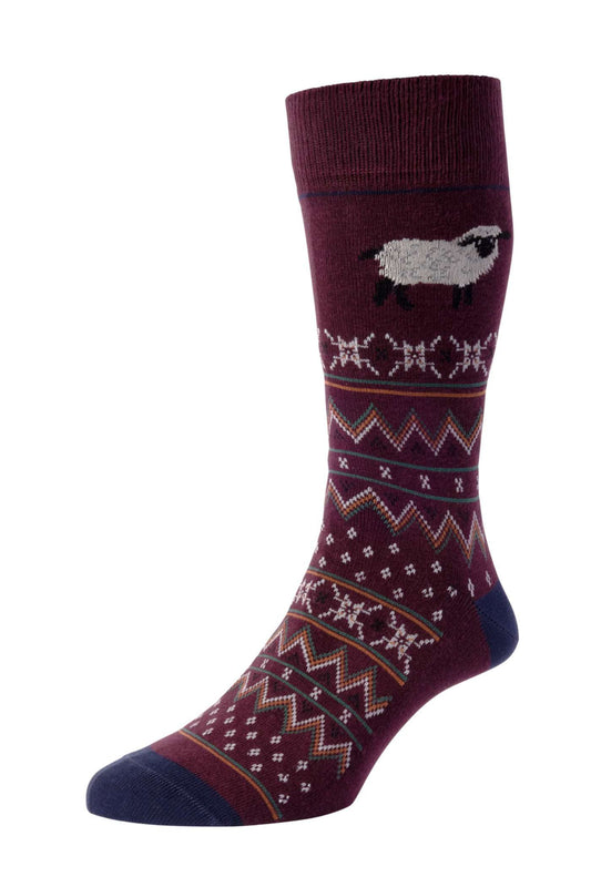 HJ Hall HJ45 Country Animal Fairisle Socks