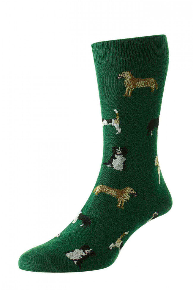 HJ Hall HJ67 Country Dogs Cotton Rich Socks