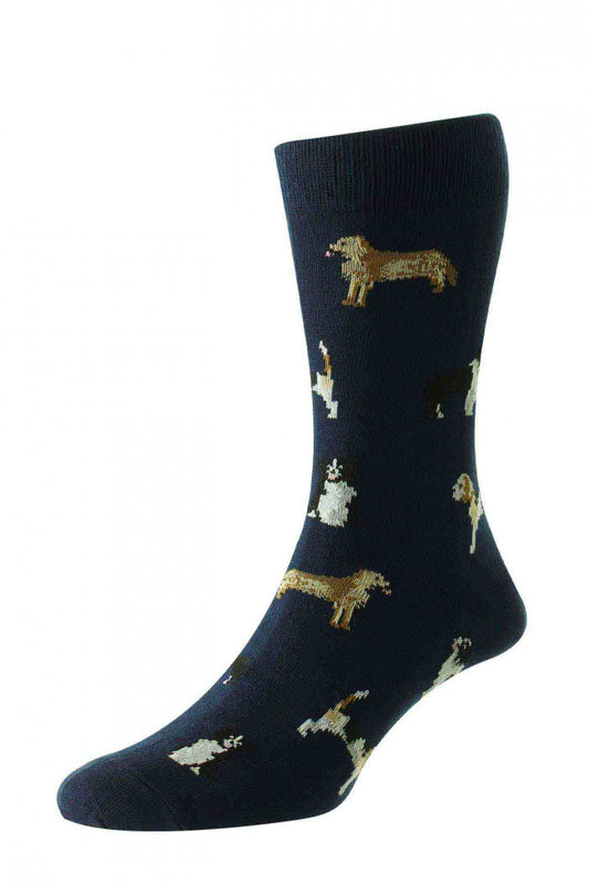HJ Hall HJ67 Country Dogs Cotton Rich Socks