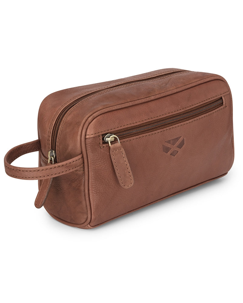 Hoggs Monarch Leather Wash Bag