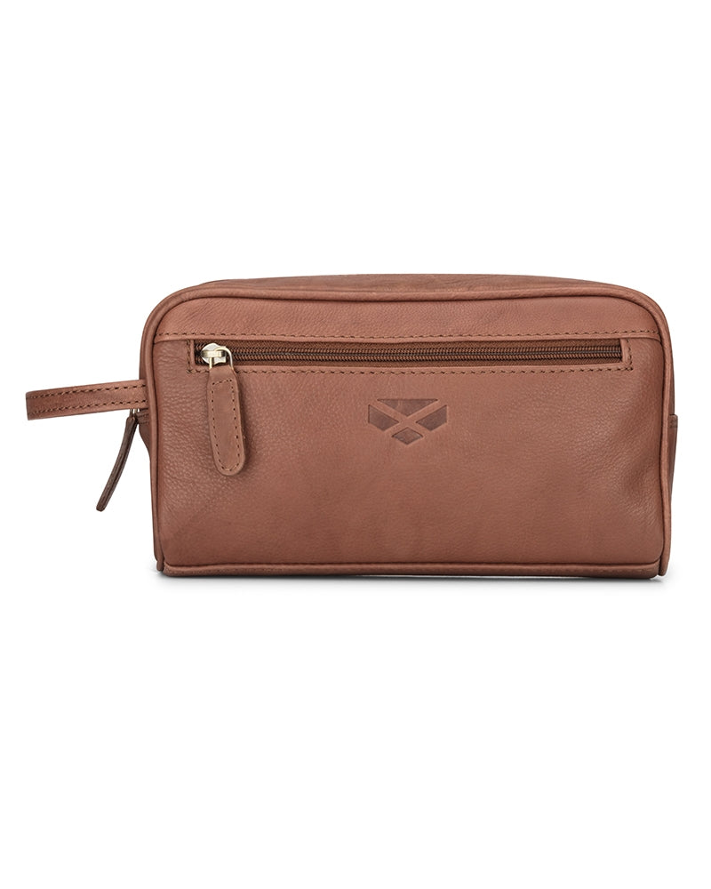 Hoggs Monarch Leather Wash Bag