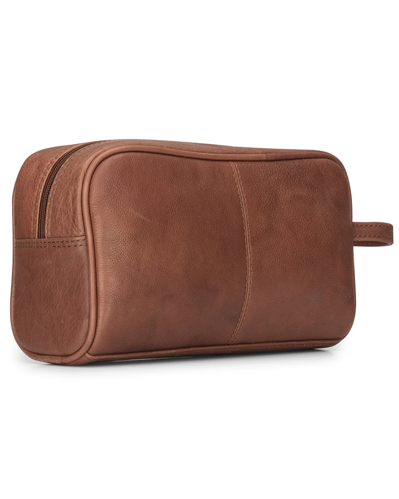 Hoggs Monarch Leather Wash Bag