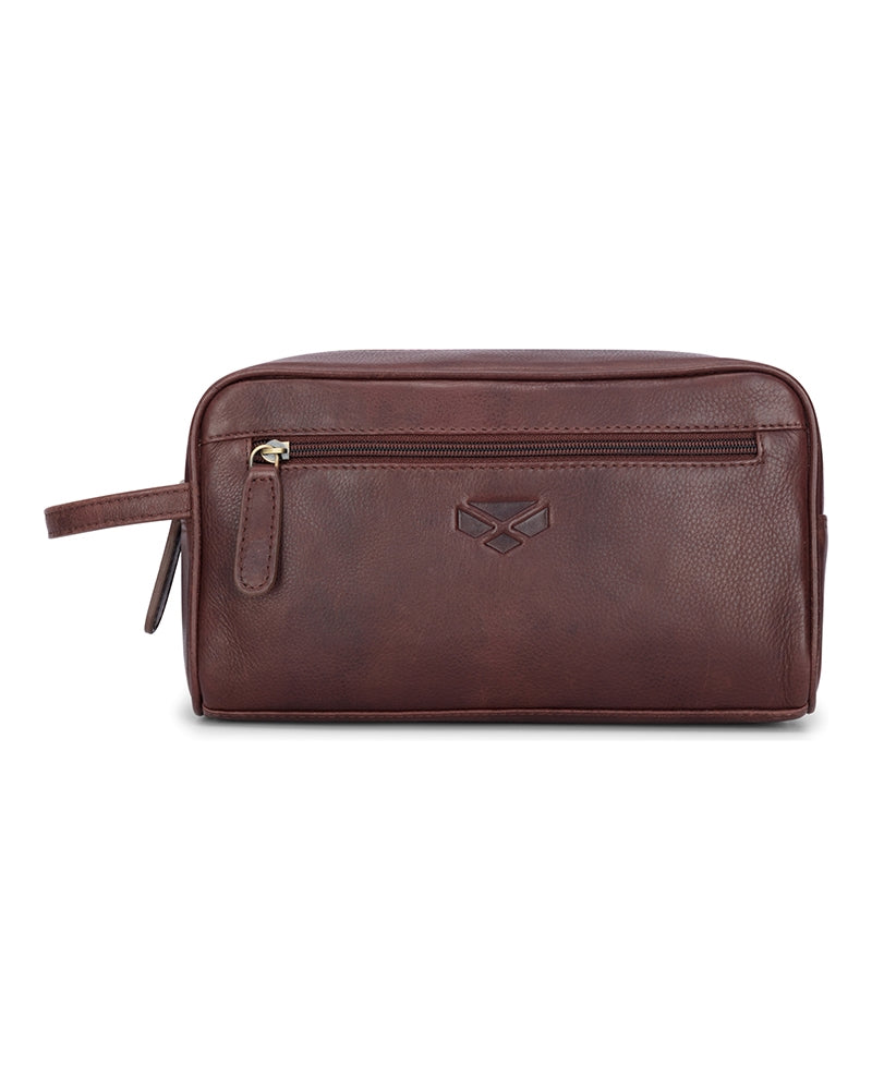 Hoggs Monarch Leather Wash Bag