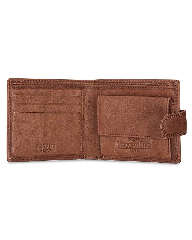 Hoggs Monarch Leather Coin Wallet with Tab