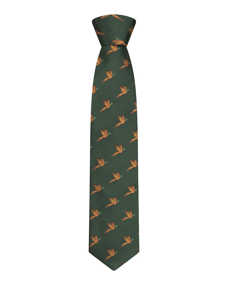 Hoggs Silk Woven Tie Pheasants Boxed