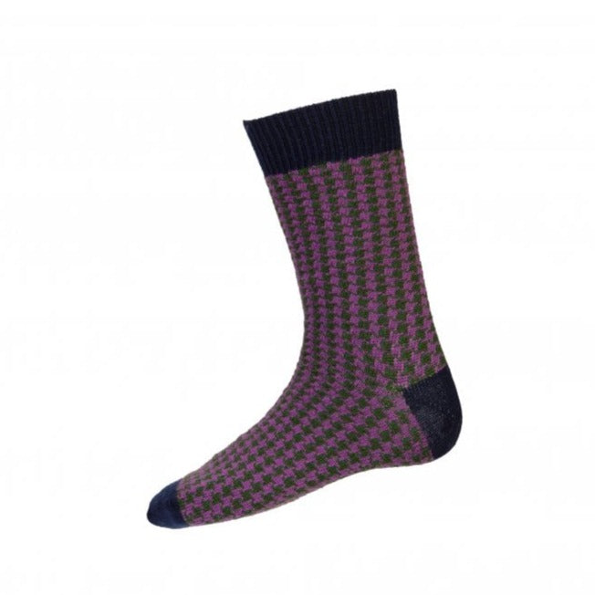 House of Cheviot Houndstooth Casual Socks