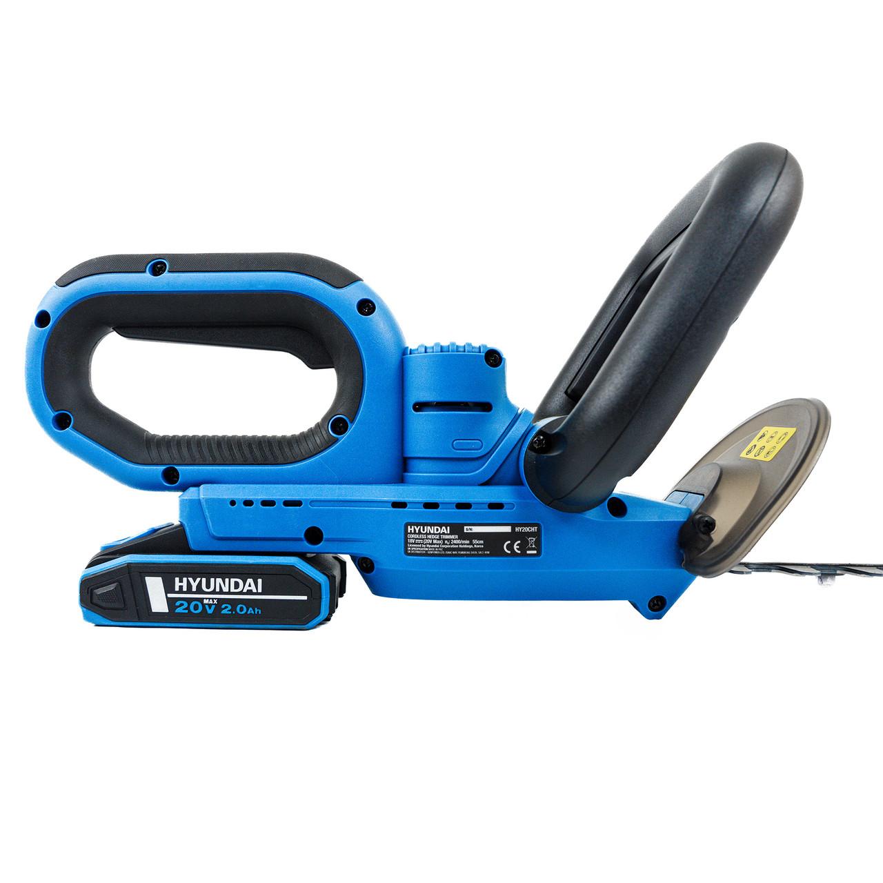 Hyundai HY20CHT 20V 510mm Cordless Hedge Trimmer, 2.0Ah Li-ion Battery