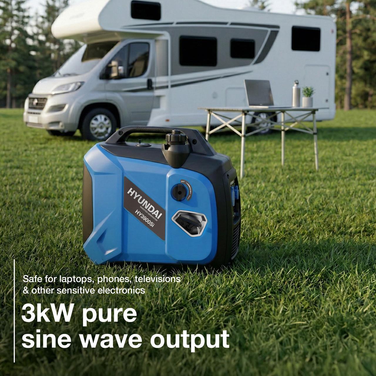 Hyundai HY3900SI 3.3kW / 3300W Petrol Portable Inverter Generator