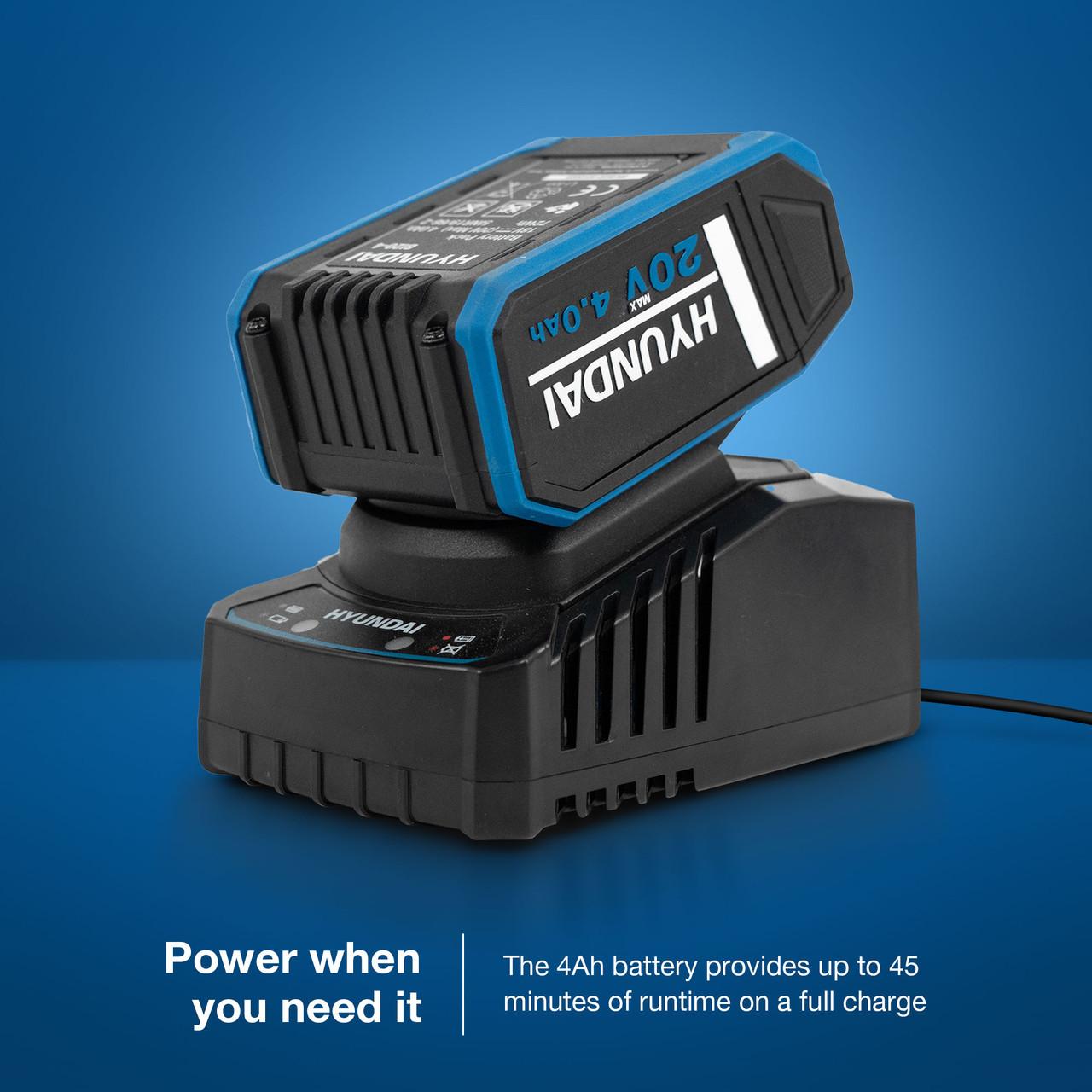 Hyundai 4Ah Li-Ion Battery and 2A Charger Kit for 2nd Generation 20v Range BI20-4/C20-2