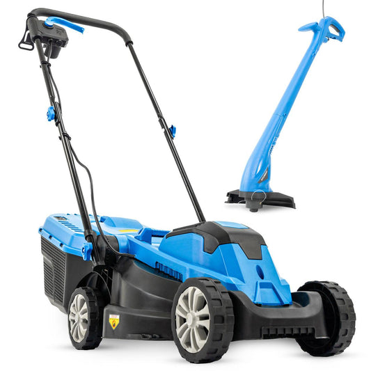 Hyundai HYM3313EGT Hyundai Electric Lawn Care Bundle, 1300W 33cm Cut Lawn Mower & 250W Grass Trimmer