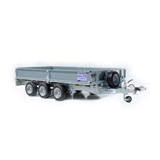 Ifor Williams LM126 11ft 9in Tri-Axle Flatbed Trailer LEDs