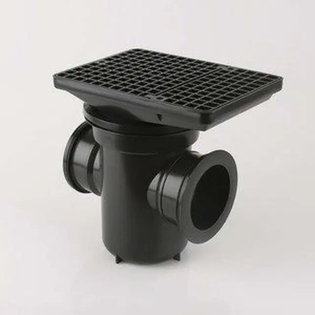 Brett Martin 110mm back inlet roddable bottle gully with rectangular grid B1002