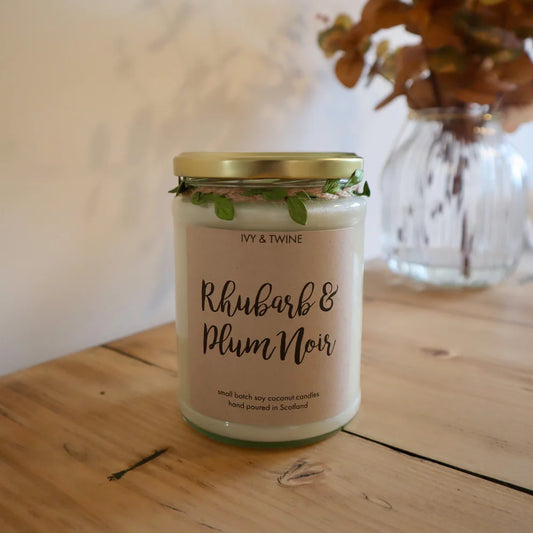 Ivy & Twine Rhubarb & Plum Noir Candle (420g)