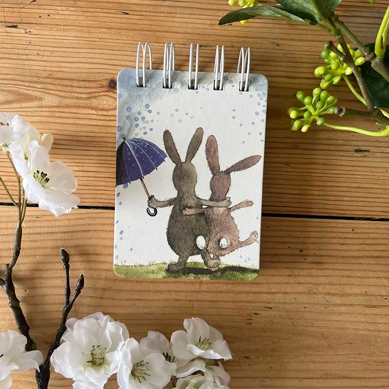 Alex Clark In The Rain Small Spiral Bound Notepad