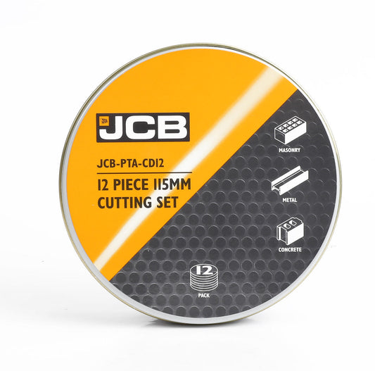 JCB 12 Piece 115mm Cutting Disc in Tin