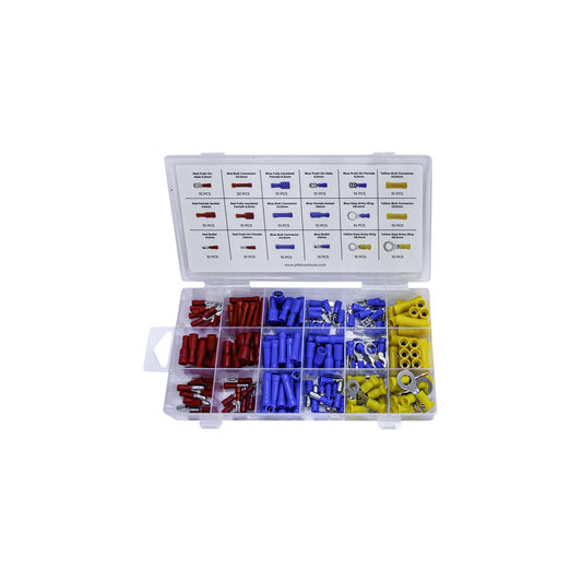 Jefferson Blue, Red & Yellow Crimp Terminal Assortment 200 Piece