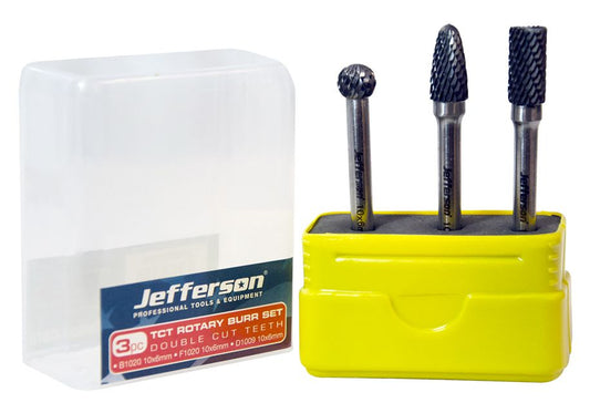 Jefferson 3 Piece TCT Rotary Burrs