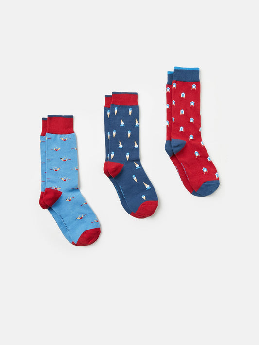 Joules Striking Cotton Socks 3 Pack