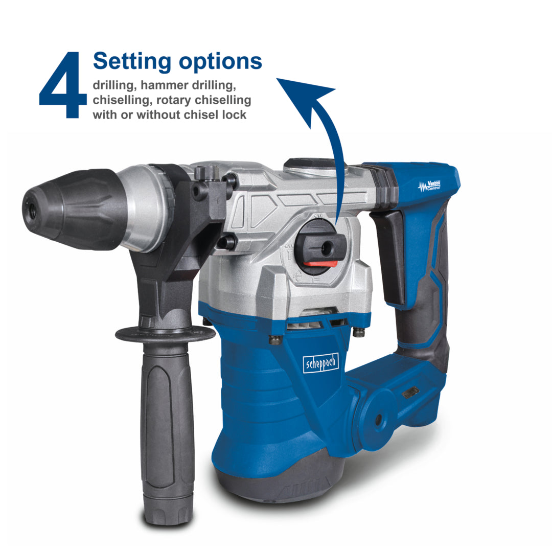 Scheppach DH1300PLUS 1250W SDS Plus Rotary Hammer Drill 5J 230V