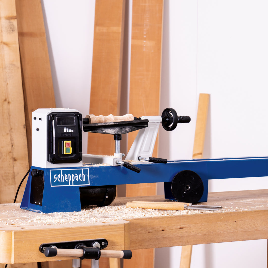 Scheppach DM1100T Wood Lathe 400W 1000mm Capacity