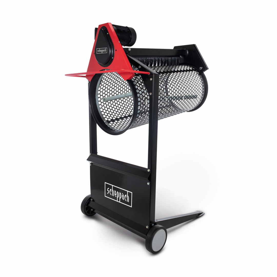 Scheppach RS400 360W electric rotating soil and compost sieve on wheels with 400mm drum.