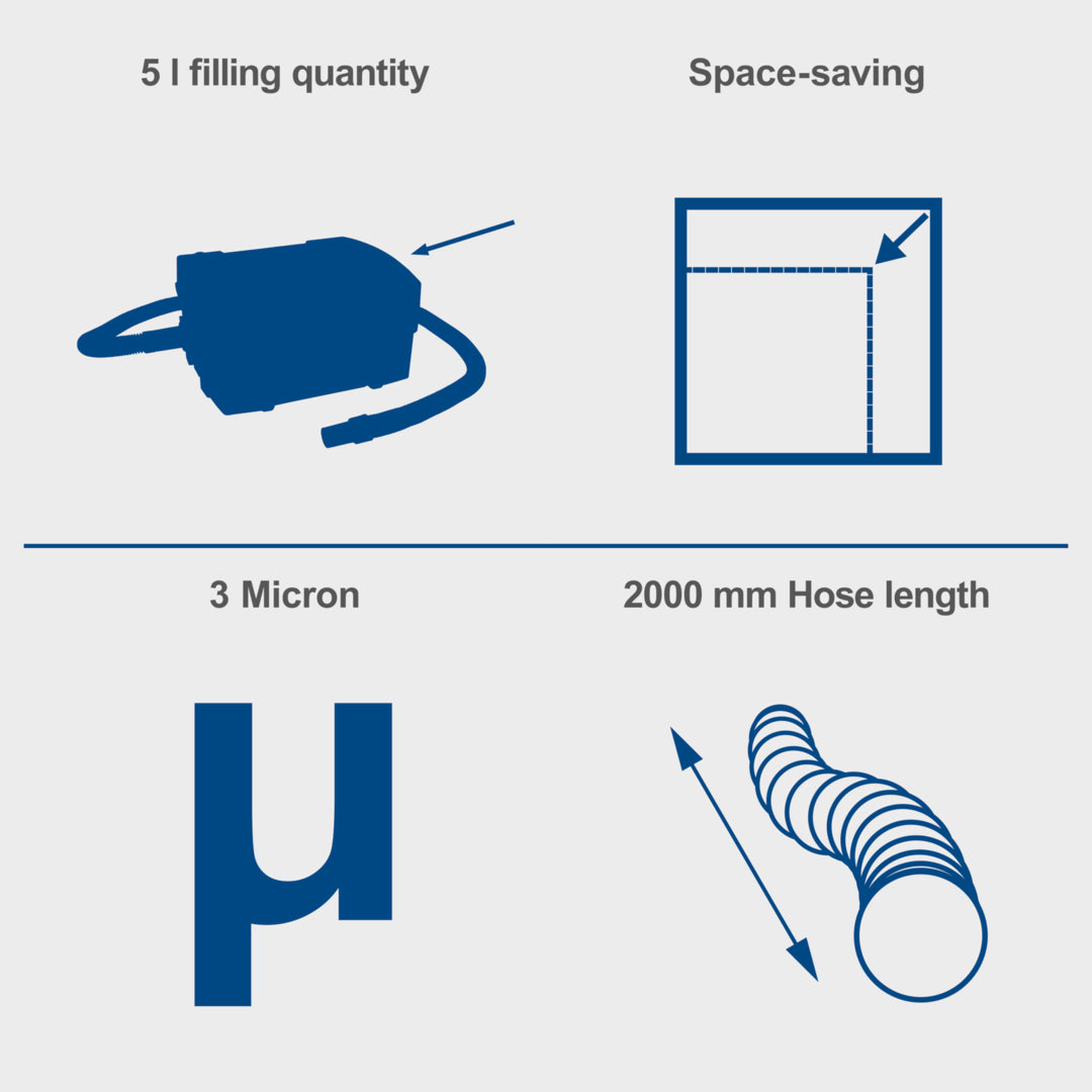Scheppach HD2P Portable Vacuum 3-in-1 Dust Extractor