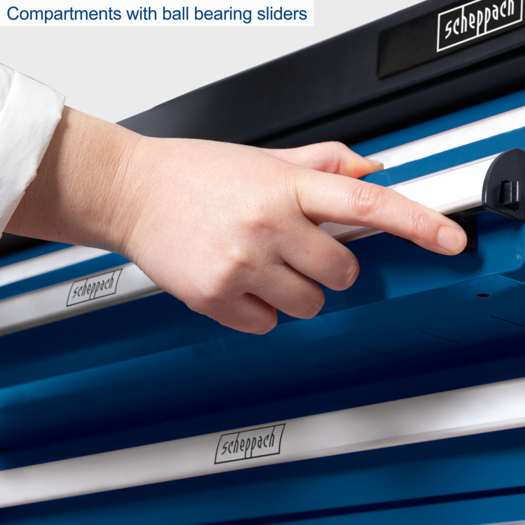 Scheppach TW1000 7-Drawer Workshop Tool Trolley with 263 Piece Tool Set