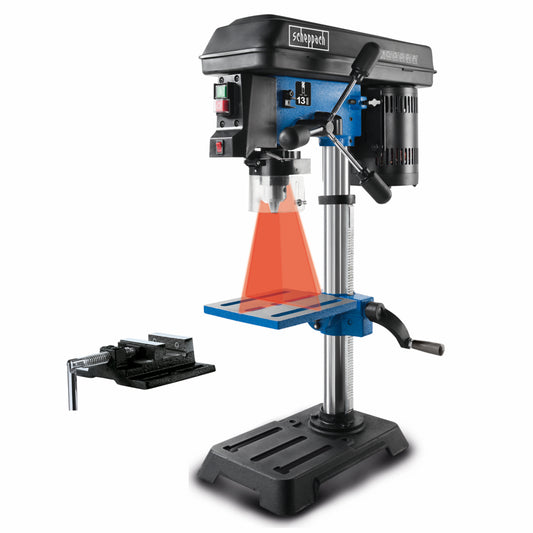 Scheppach DP16SL 550W 13mm bench drill press with laser crosshair and cast iron tilting table