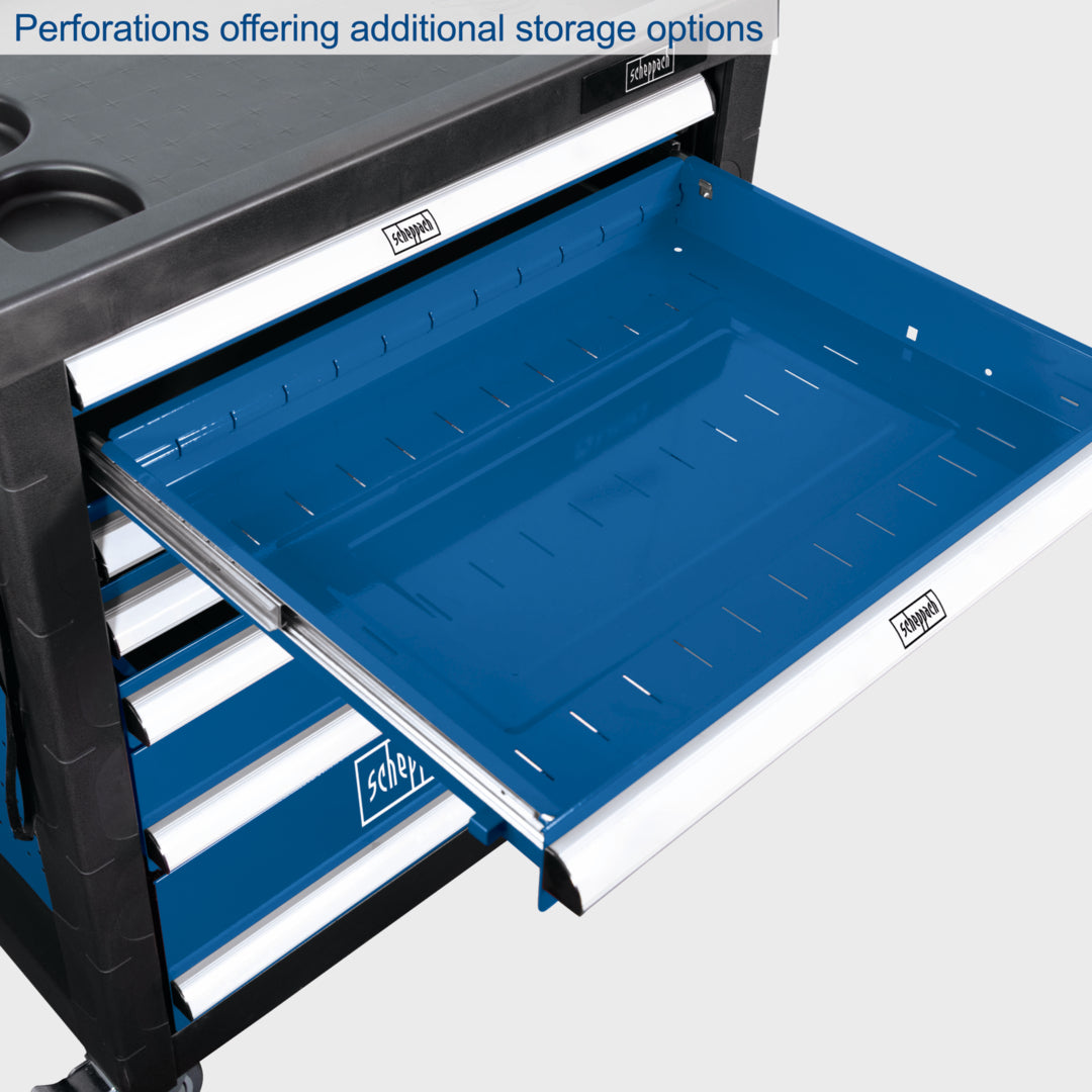 Scheppach TW1000 7-Drawer Workshop Tool Trolley with 263 Piece Tool Set